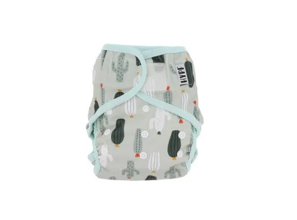 Hypf Hypf Stoffwindel Überhose (Klett) One Size 4-16kg, Kaktus (grün), – Produktbild 2 von 4