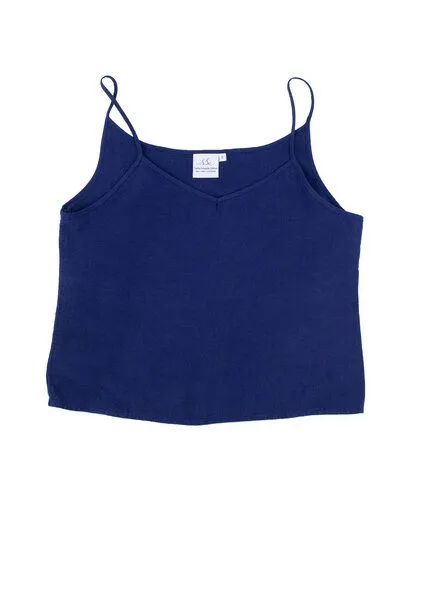 Sophia Schneider-Esleben Sophia Schneider-Esleben Hanna - Top Damen aus Bio-Baumwolle, Mimosa (blau), – Produktbild 2 von 2