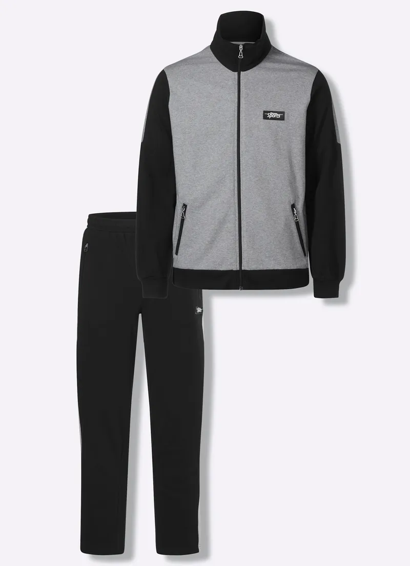 Catamaran Sports Sweatjacke, Grau-meliert-schwarz, – Produktbild 2 von 2
