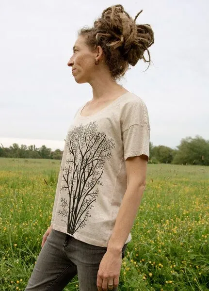 Cmig Cmig Damen T-Shirt Erle mit Elster in heather rainbow – Produktbild 4 von 4
