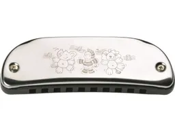 Goki goki Kinder Mundharmonika aus Metall, 10 Töne Maße 10,5 cm x 3,5 x 2 cm – Produktbild 1 von 1