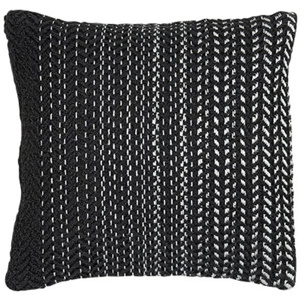liv interior liv interior Recyceltes In-/Outdoorkissen SASKATOON, Schwarz, – Produktbild 2 von 3