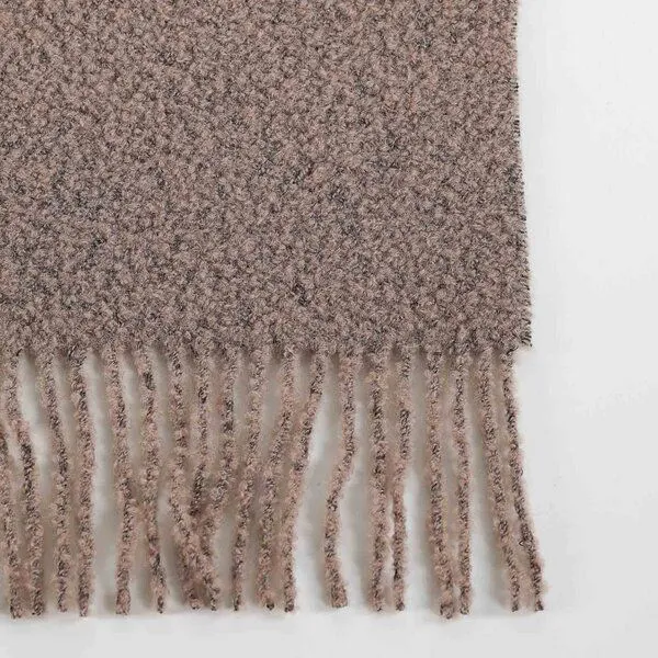 MoST Blankets Überwurfdecke PARIS cappuccino aus Bouclé-Wolle – Produktbild 2 von 3