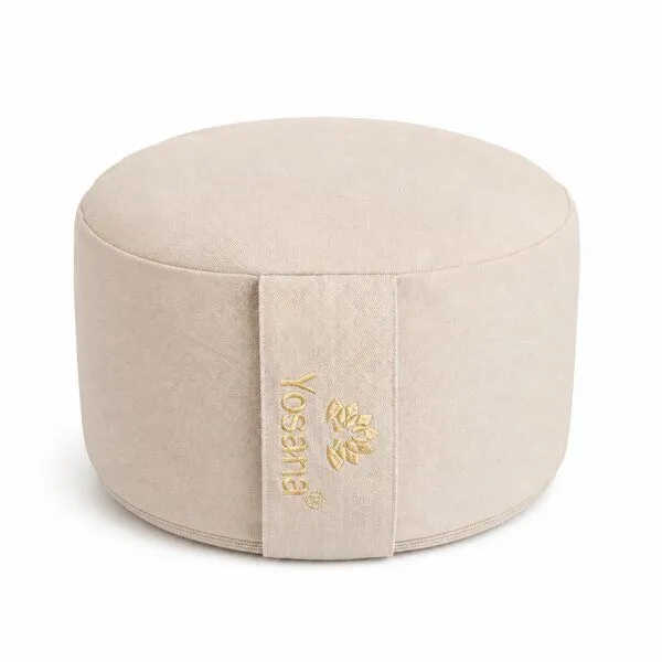 Yosana Yosana Yogakissen rund, Meditationskissen 30x15cm, Natur, – Produktbild 1 von 8