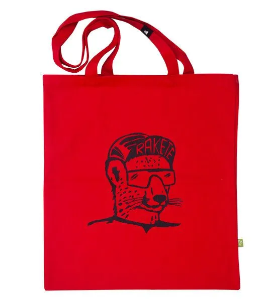 päfjes päfjes Gravel Rennrad Gepard die Rakete Feste Baumwolltasche 340, Rot, – Produktbild 1 von 1