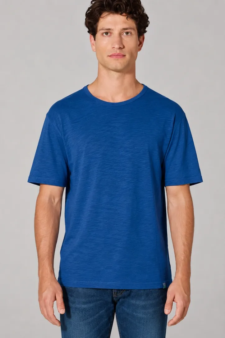 HempAge Hempage Herren vegan T-Shirt Aus Slub Jersey Königsblau, Blau, – Produktbild 2 von 2