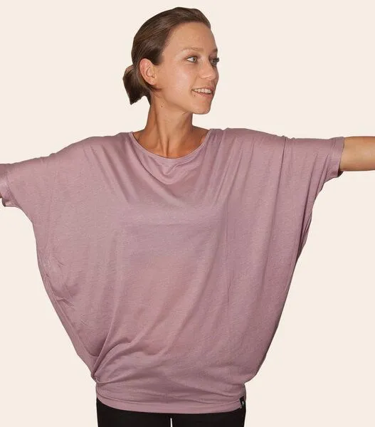 päfjes päfjes Basic - Fair gehandeltes, kurzarm Frauen Flow T-Shirt aus Modal, Lila, – Produktbild 3 von 4