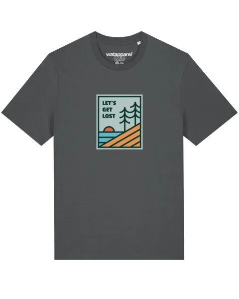 watapparel watapparel T-Shirt Unisex Let's Get Lost, Anthracite, – Produktbild 1 von 4
