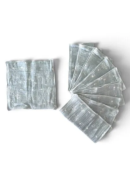 NoWaste Wrapping NoWaste Wrapping Stofftaschentücher 10er Set, Nordic garden, – Produktbild 2 von 4