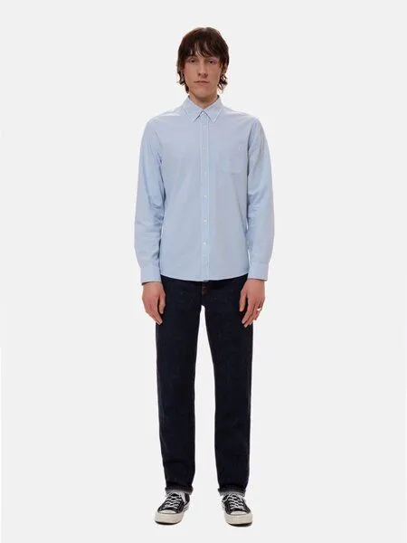 Nudie Jeans Nudie Jeans - Hemd John Button Down Oxford, Blau, – Produktbild 1 von 3