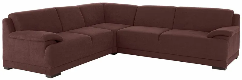 Home affaire Ecksofa Telos mit Boxspring Unterfederung für hohen Komfort, L-Form, mit Boxspring-Federung für tollen Sitzkomfort. Zeitlos und komfortabel, Braun, – Produktbild 2 von 5