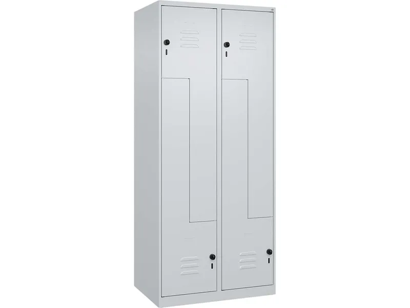 C+P C+P Z-Spind Classic PLUS, 4 Fächer, 1850x800x500mm, Lichtgrau/Lichtgrau – Produktbild 1 von 1