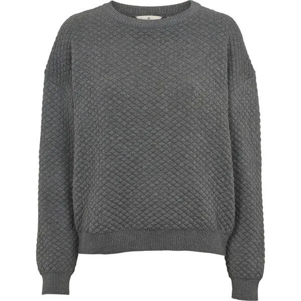 Basic Apparel Basic Apparel Lis Pullover aus Bio-Baumwolle, Grau (light-grey-melange), – Produktbild 1 von 4