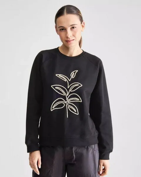 Dedicated DEDICATED Sweatshirt aus Bio-Baumwolle - Line Art Leaves – Produktbild 2 von 3