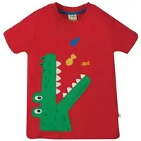 Frugi Frugi T-Shirt Krokodil rot Carsen Applique T-Shirt – Produktbild 1 von 1