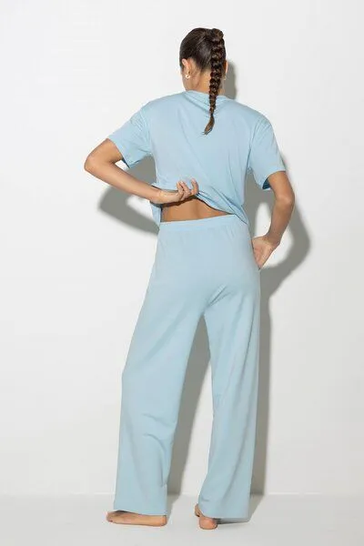 Soulwear Soulwear Loungehose | weites Bein | Comfy Comfort, Breezy blue, – Produktbild 2 von 4