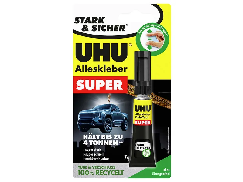 UHU UHU Alleskleber "SUPER" in der Tube, ohne Lösungsmittel, 7 g – Produktbild 2 von 3