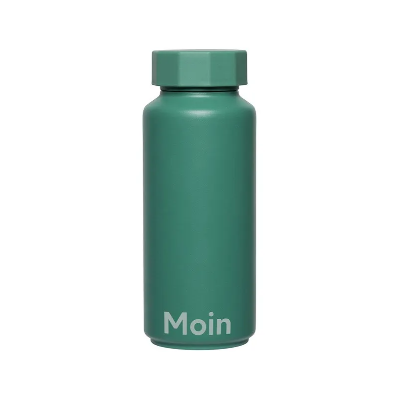 Design Letters Thermoflasche – Dunkelgrün, Moin – Produktbild 1 von 1