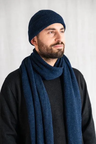 Jyoti - Fair Works Jyoti - Fair Works Baby-Alpaka Mütze Tarma, Navy, – Produktbild 2 von 3