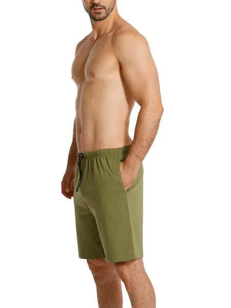 Haasis Bodywear Haasis Bodywear Herren Bermuda mit Seitentaschen, Single Jersey, reine Baumwolle, Olive, – Produktbild 4 von 4