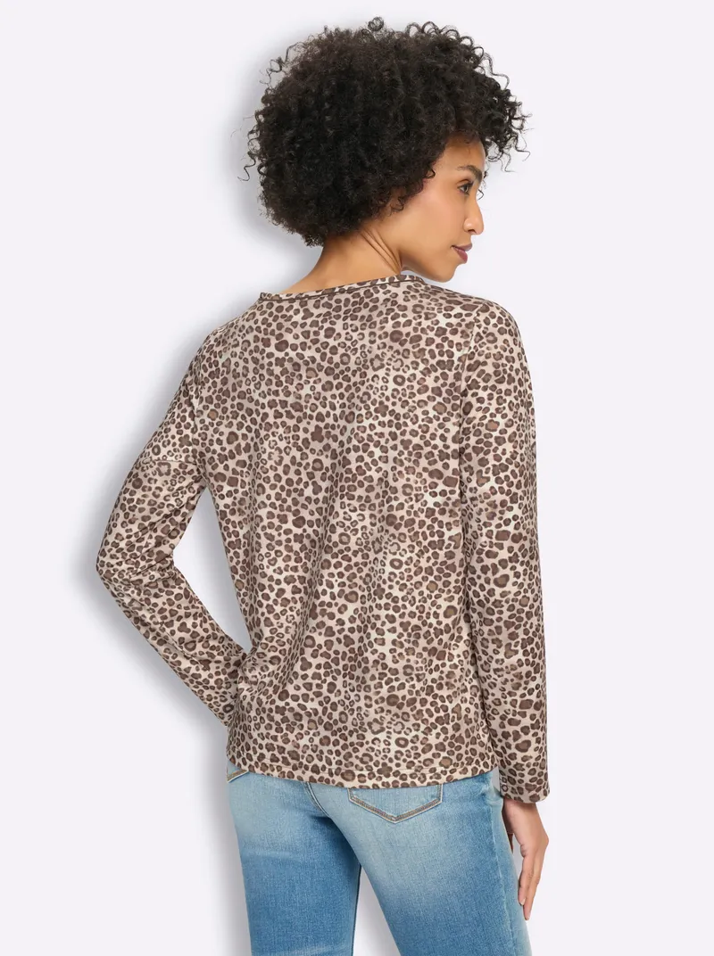 heine Print-Shirt champagner-schoko-bedruckt, Champagner-schoko-bedruckt, – Produktbild 2 von 2