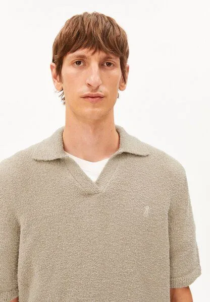 ARMEDANGELS ARMEDANGELS BOUCLE Herren Polo aus Bio-Baumwoll Mix, Sandstone, – Produktbild 3 von 4