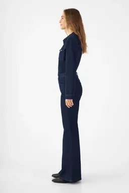 DAWN Dawn Damen vegan Overall Flared Grace Rinse Blau – Produktbild 1 von 1