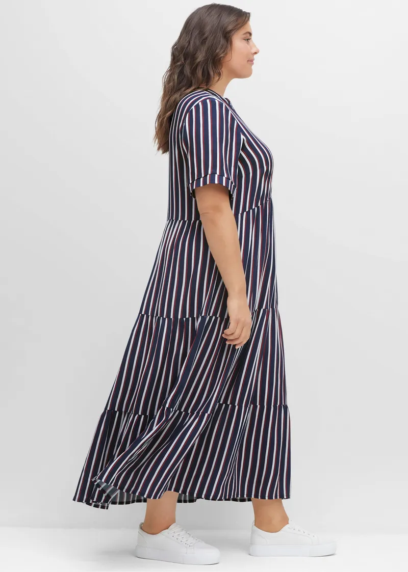 sheego Maxikleid, Nachtblau-gestreift, – Produktbild 2 von 2