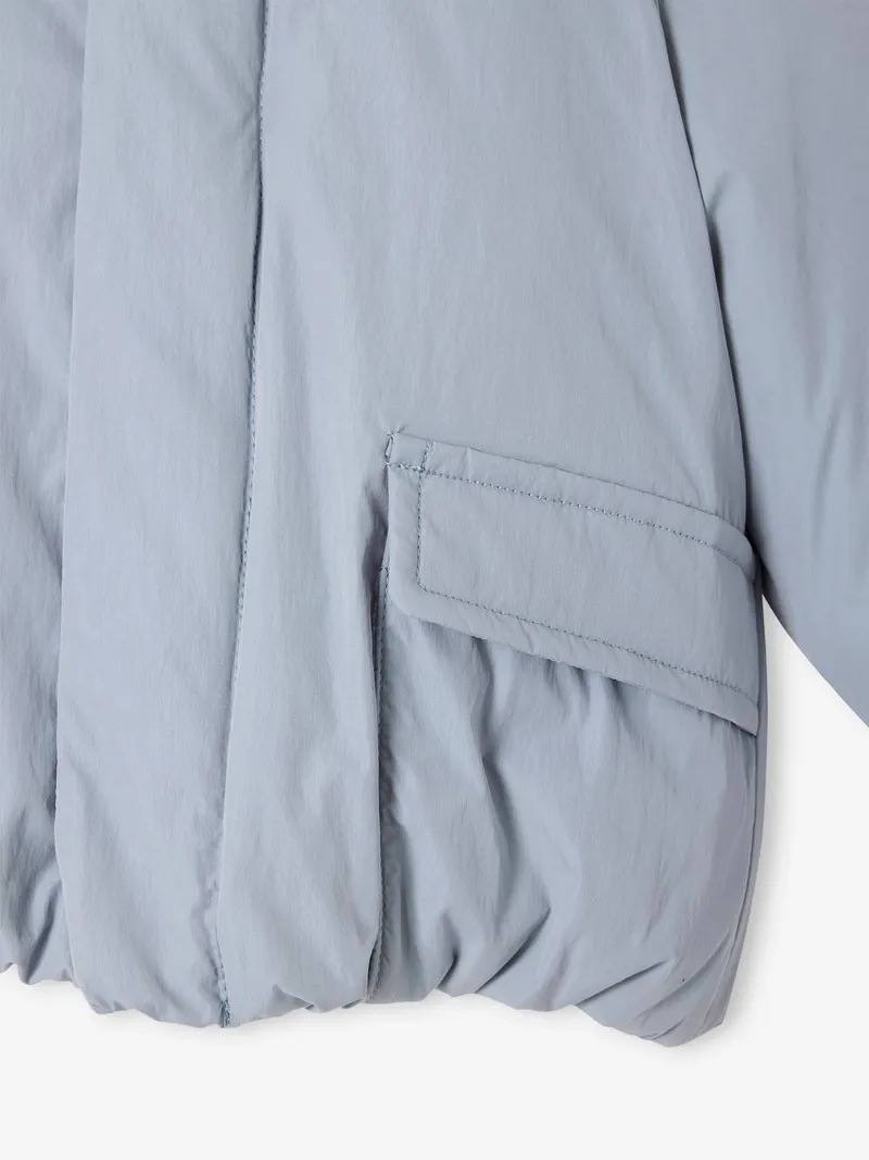 Vertbaudet Baby Steppjacke mit Kapuze und Fleecefutter eis, Eisblau, – Produktbild 4 von 4