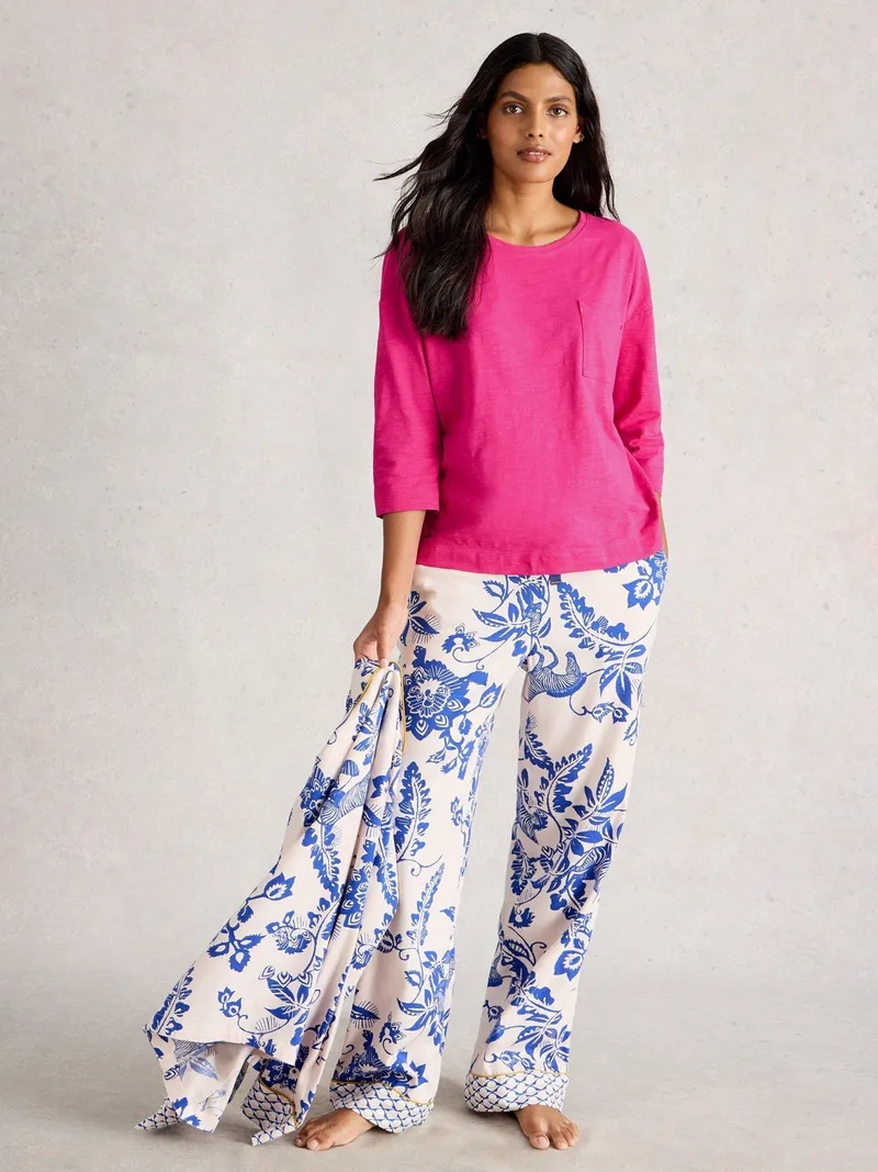 White Stuff Jerseytop Mia - L, Leuchtend rosa, – Produktbild 2 von 4