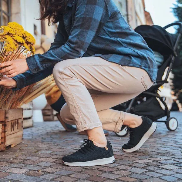 SAOLA SAOLA Sneaker Frauen aus Merinowolle - Tsavo Women 2.0 Wool, Black - steel grey, – Produktbild 4 von 4