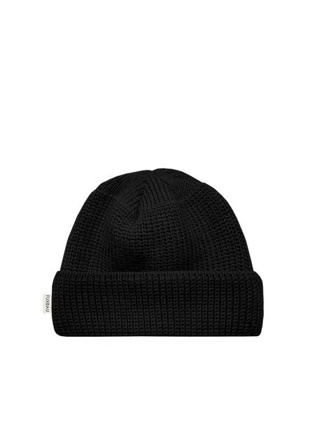 FUXBAU FUXBAU Kurze Merino Fischermütze, Schwarz, – Produktbild 2 von 4