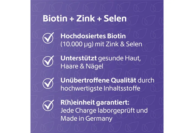 R(h)ein Nutrition R(h)ein Nutrition Biotin + Zink + Selen für Haut, Haare & Nägel Kapseln, 120 St., 24.2 g – Produktbild 3 von 5