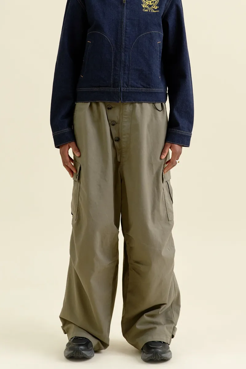 DAWN Dawn Damen vegan Hose May May Baggy Cargo Moosgrün, Grün, – Produktbild 2 von 2