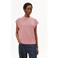 ARMEDANGELS ARMEDANGELS SLUB JERSEY STRIPE Damen T-Shirt aus Bio-Baumwolle, Pink mist-mars red, – Produktbild 1 von 1