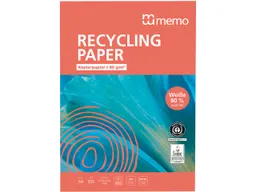 Memo 500 Blatt memo Multifunktionales Kopierpapier 'Recycling Plus' DIN A4, 80 g/m² – Produktbild 1 von 1