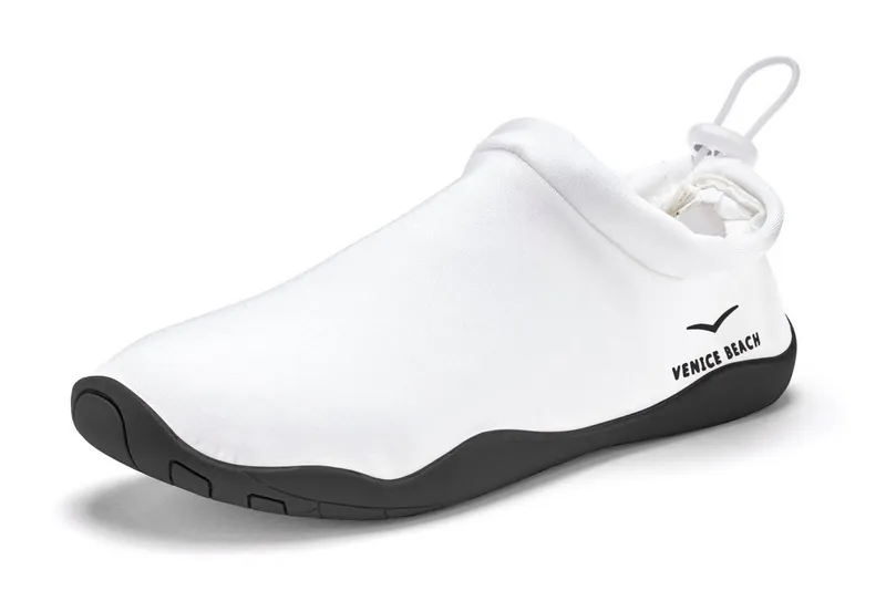 VENICE BEACH VENICE BEACH Badelatsche, Badeschuhe, Badeschlappe, Wasserschuh, leichter Slipper Aquaschuh schnelltrocknend mit ultraleichter Sohle VEGAN, Schwarz|weiß, – Produktbild 3 von 5