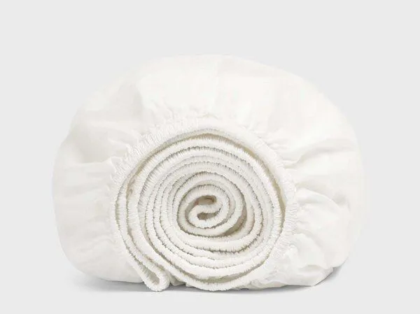 Yumeko Spannbettlaken "Yumeko" aus Perkal-Baumwolle, Blissful white, – Produktbild 1 von 3
