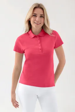 BERUFSBEKLEIDUNG Stretch Shirt Damen - Polokragen, lipstick - Berufsbekleidung.de – Produktbild 1 von 1
