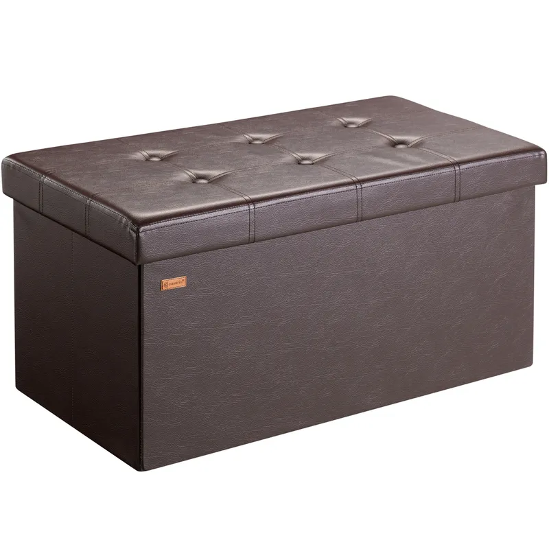 Casaria® Sitzbank Braun 80x40x40cm MDF faltbar, Braun, – Produktbild 1 von 2