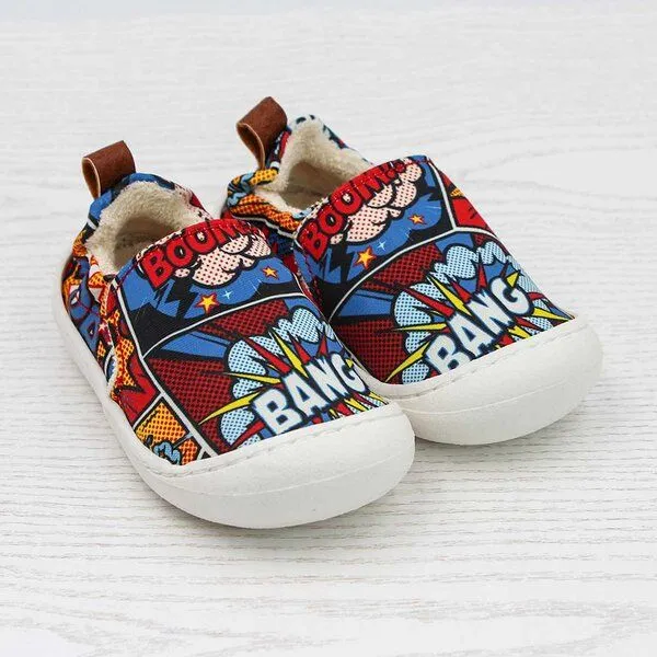 Pololo Pololo Lauflernsneaker "Chico" aus Seaqual Yarn mit Baumwoll-Futter, Größen 20-27, Comic, – Produktbild 1 von 4