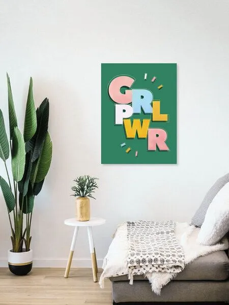 Photocircle Photocircle Poster / Leinwandbild - GIRL POWER - green – Produktbild 4 von 4