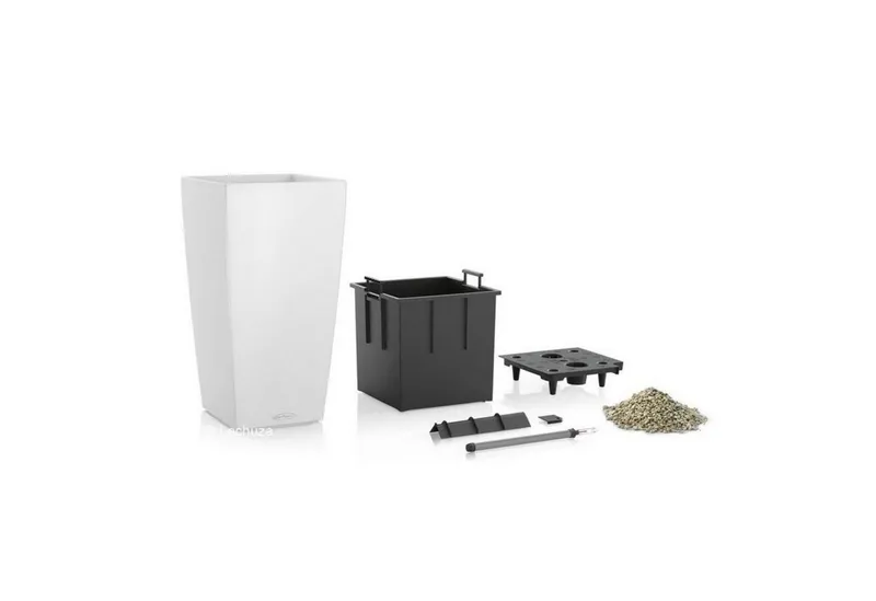 Lechuza® Lechuza® Pflanzkübel Pflanzgefäß Cubico Color 30 weiß (Komplettset), Weiß, – Produktbild 3 von 6