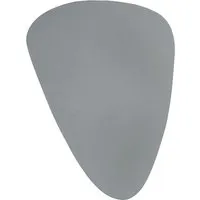 Memo Mousepad aus Recyclingleder Tropfenform, grau – Produktbild 1 von 1