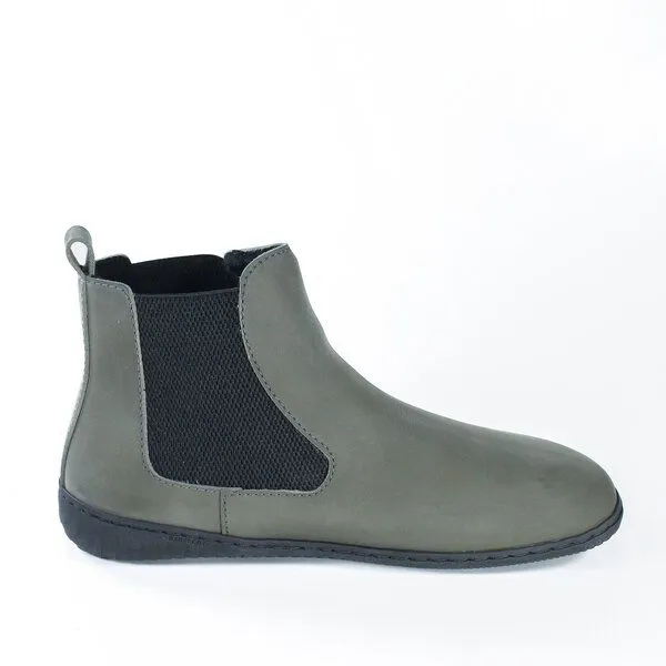 Fairticken Fairticken Gefütterte vegane Barefoot Chelsea Boots ABELA, Grey-khaki (grau), – Produktbild 3 von 4
