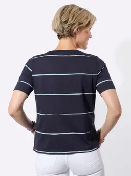 Witt Kurzarmshirt marine-hellblau-bedruckt – Produktbild 1 von 1