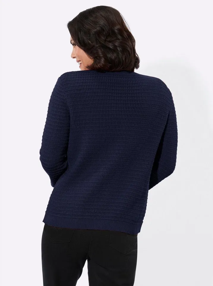 Witt Witt Strickpullover Twinset Langarm, Blau, – Produktbild 2 von 5