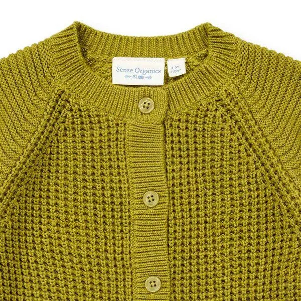 Sense Organics Sense Organics Kinder Strickjacke, Modell TULIA, Grüner tee melange, – Produktbild 2 von 3