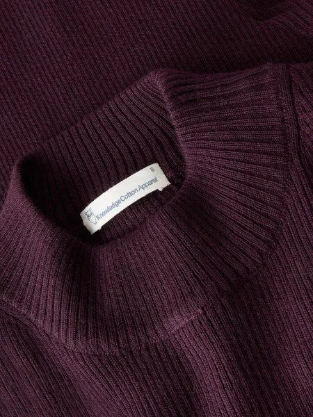 KnowledgeCotton Apparel KnowledgeCotton Apparel Merino Ripp-Strickpullover, Fig, – Produktbild 3 von 3