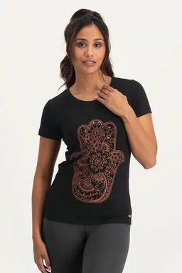 Urban Goddess Urban Goddess Hamsa Core Yoga Tee aus Bio-Baumwolle – Produktbild 1 von 1